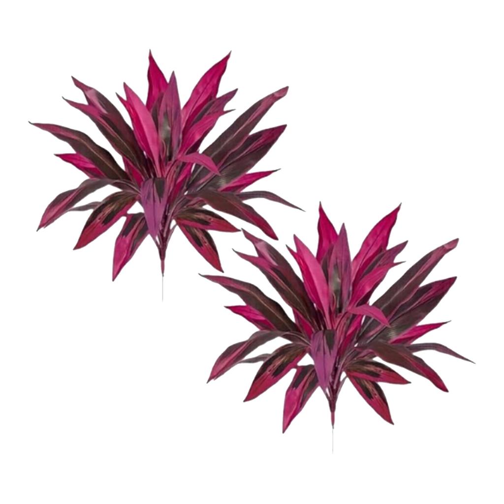 Lifelike Faux Flowers with Vibrant Pink/Purple Leaves Outdoor Faux Flowers for Daily Office Work Indoor Leisure Occasion Home