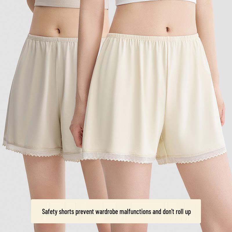 Ice Silk Women's Safety Shorts - Summer Thin, Loose Fit, Anti-Exposure, No Roll Hem, Seamless, 2026 Style