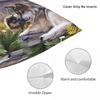 Wolf Pack Square Pillowcase Polyester Linen Velvet Pattern Zip Decor Home Cushion Cover