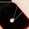 Princess Dai Women's Light Luxury Pearl Necklace with Elegant Design, 10MM Pendant.