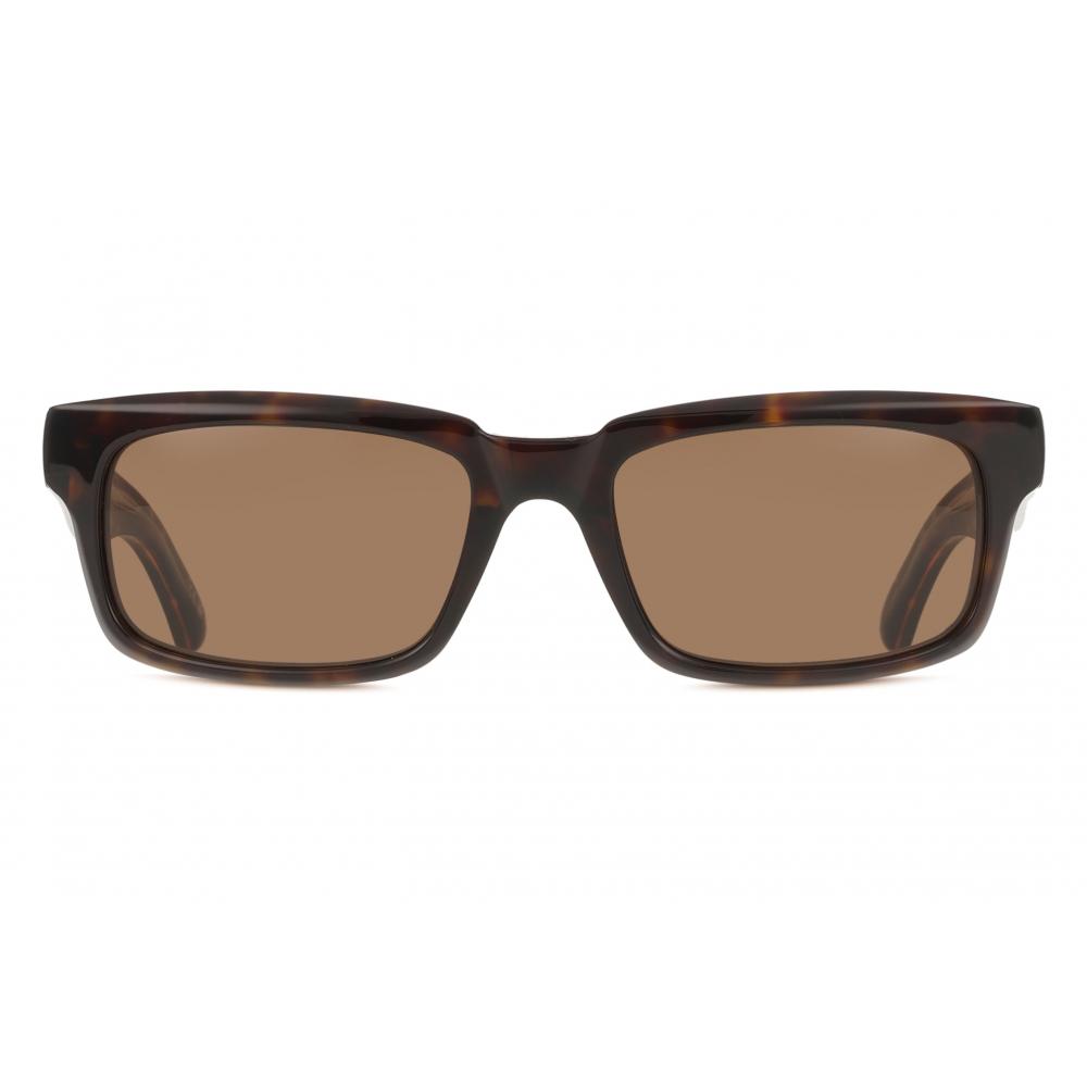 Мужские солнцезащитные очки Balenciaga Азиатская посадка 002 Dark Tortoise/55-19-145 brown