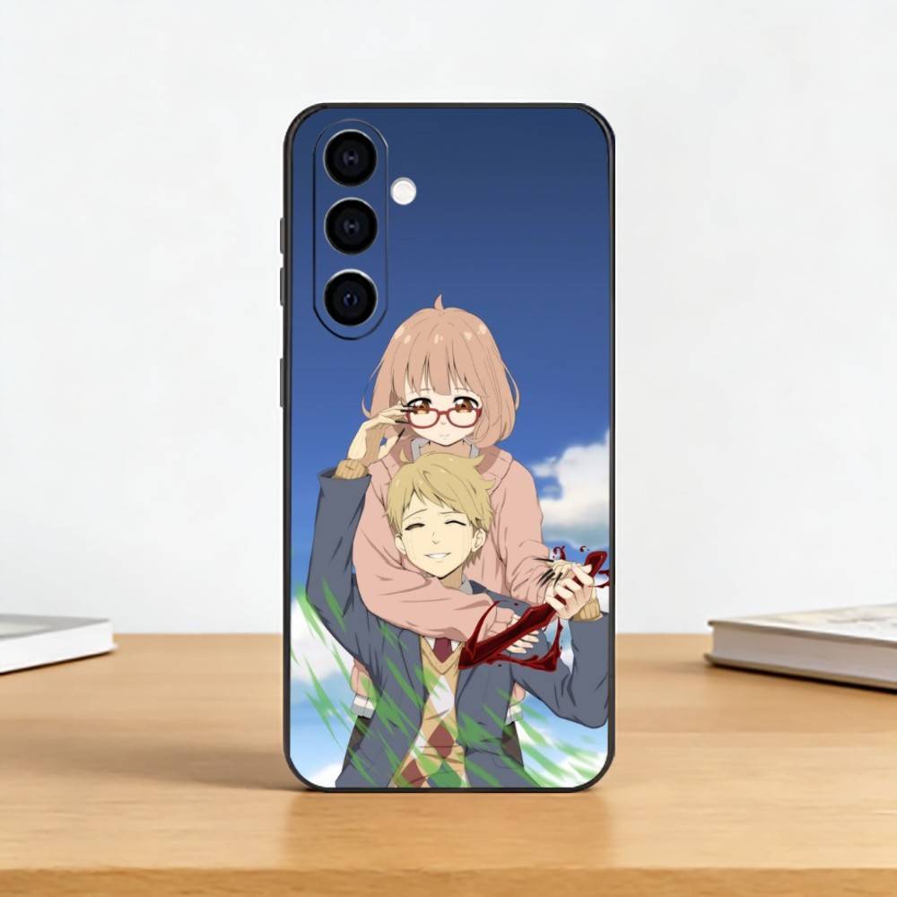 Anime Beyond the Boundary Phone Case For Samsung Galaxy A73,A72,A71,A70,A53,A52,A51,Others Soft Black Cover