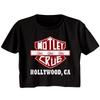 Motley Crue Girls Girls Girls Hollywood CA Damen Crop Top T-Shirt Metal Musik