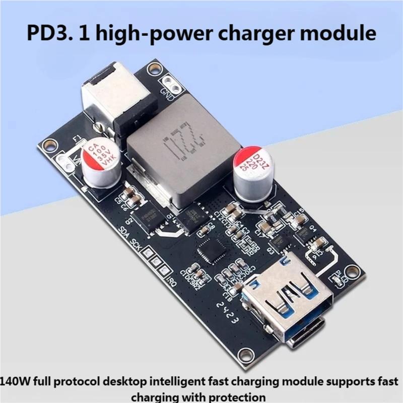 140W PD3.1 Fast Charging Module For Laptops And Smartphones With Multi Protocol Support And Safety Protections