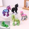 3D Printed Toy Sunshine Rainbow Horse Simulated Statue Cute Pony Joint Tail Movable Figurine Office Decor Children'S Gift