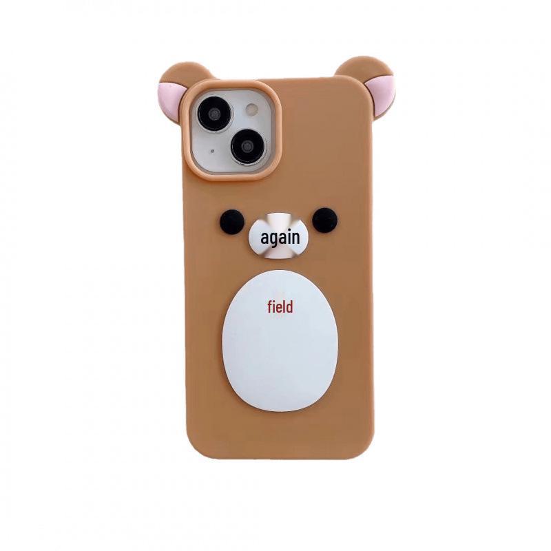3D Rilakkuma Drop-Proof Apple Phone Case