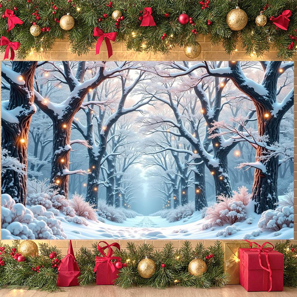 Winter Event Banner Design Winter Lights Banner Holiday Decoration Winter Theme For Photo Backdrop Holiday Decoration Indoor