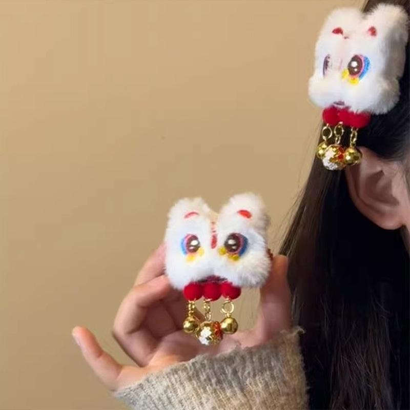 1pc  Xingshi Tassel Hair Clip, Red New Year Hair Clip, Chinese Style Cute Women's Autumn and Winter Ancient Style Hanfu Headwear