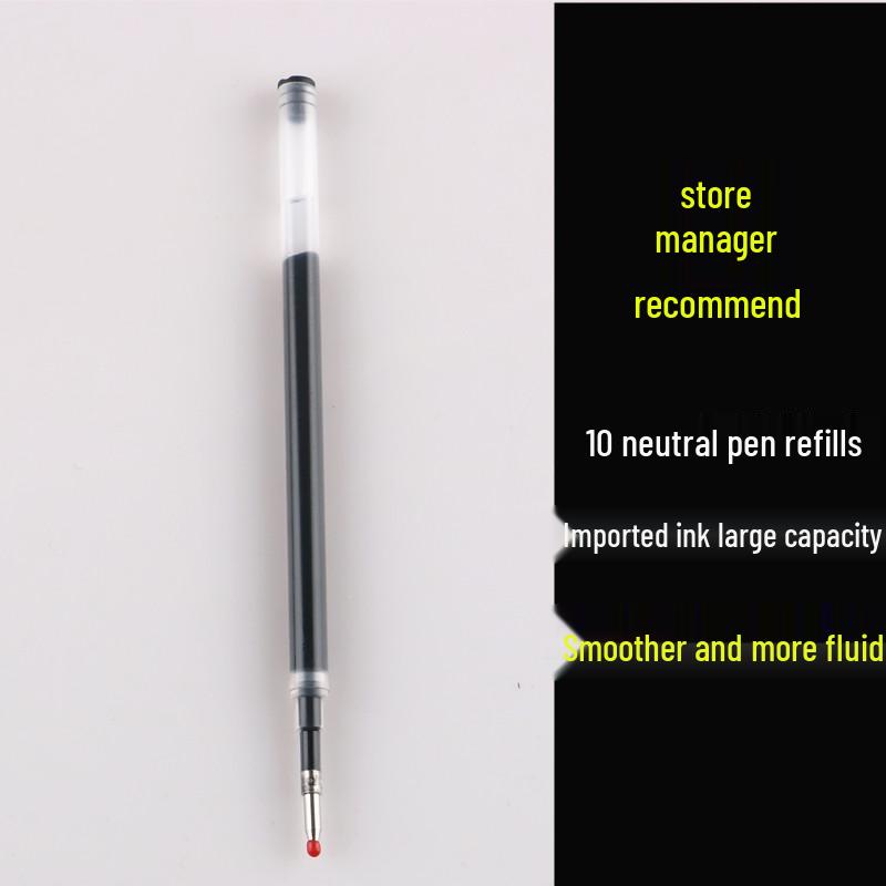 Universelle Schwarze Kugelschreiber-Mine mit Rundspitze - Metall Carbon, Neutral und Nachfüllbar