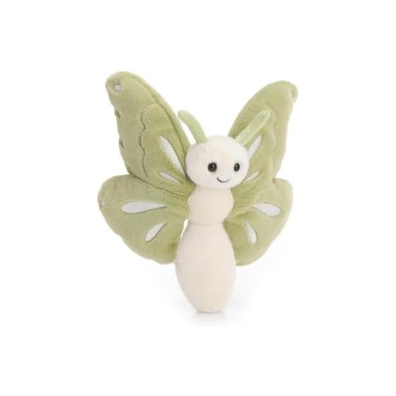 Aprikose Lamm Matcha Schmetterling Plüschtier, Weich und Niedlich, Flauschiger Matcha Schmetterling, 19cm