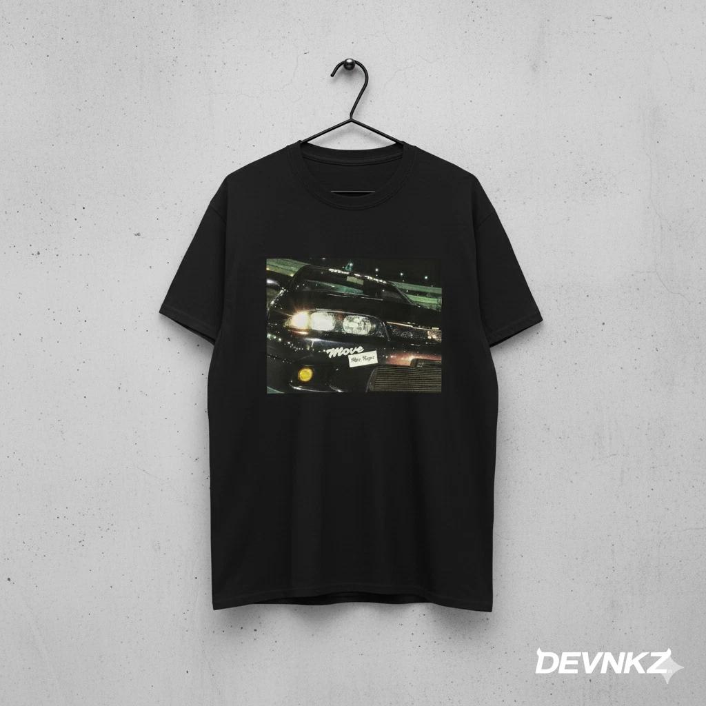 Men s and Women s T-shirts Midnight Street Racer Car Photo Graphic XXL