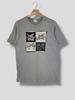 Vintage 80er Dayan die Katze Wachifield T-Shirt Akiko Ikeda Designer Kunst-Tee Sammlerstück Single-Stitch-Shirt Grau Klein