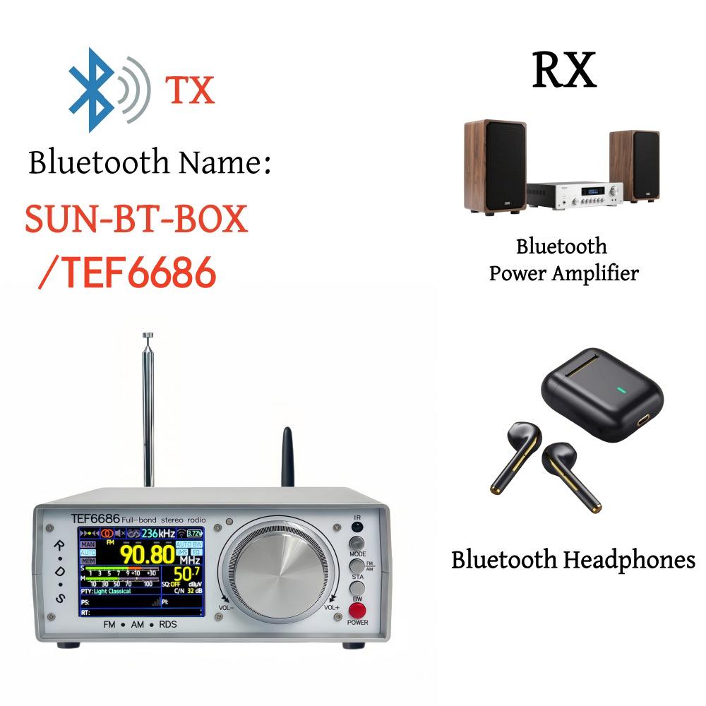 TEF6686 High-Sensitivity Desktop Stereo Radio with Infrared Remote Control