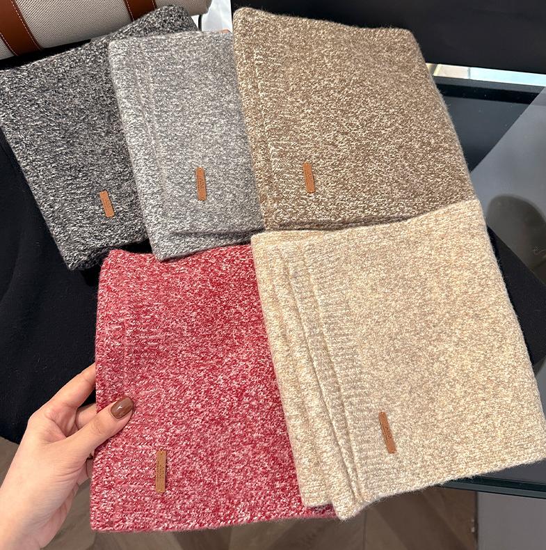 Winter Pure  Wool Long Cashmere Scarf Women Luxury  Real Cashmere Scarf Warm Thick Soft Solid Shawl Ladies Wrap