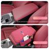 AKP1 Car Armrest Box Mat With Side Pockets Vehicle Armrest Storage Cushion For Ford Escape Ecosport Fusion Explorer Expedition Taurus