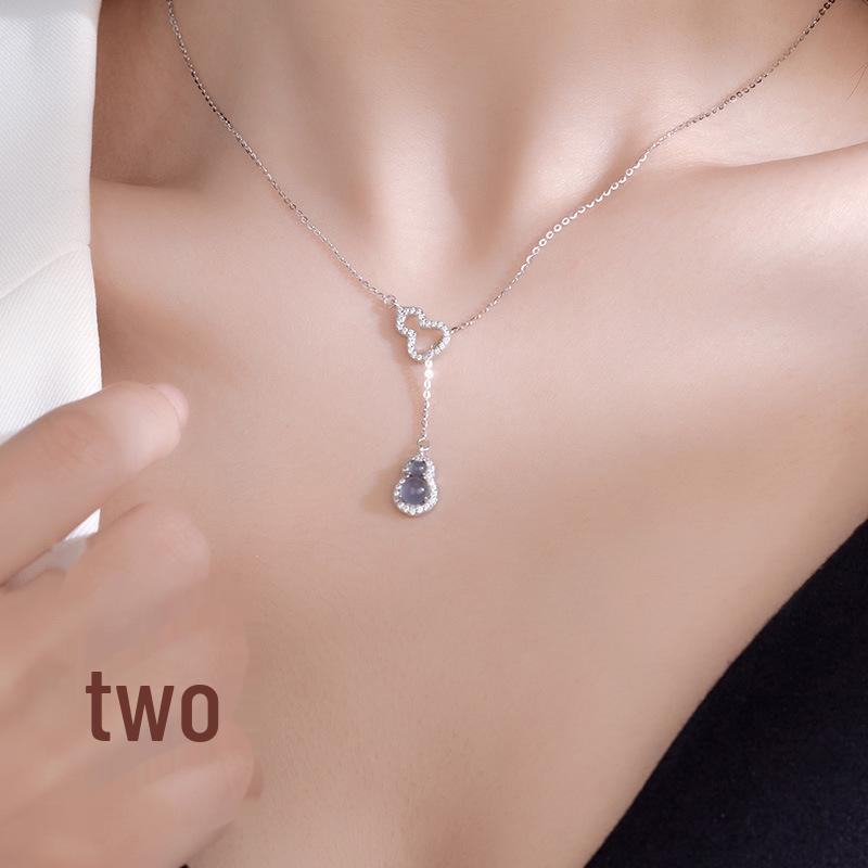 Under the Banyan Tree S925 Silver Double Gourd Chinese Necklace - Exquisite Gift for Women