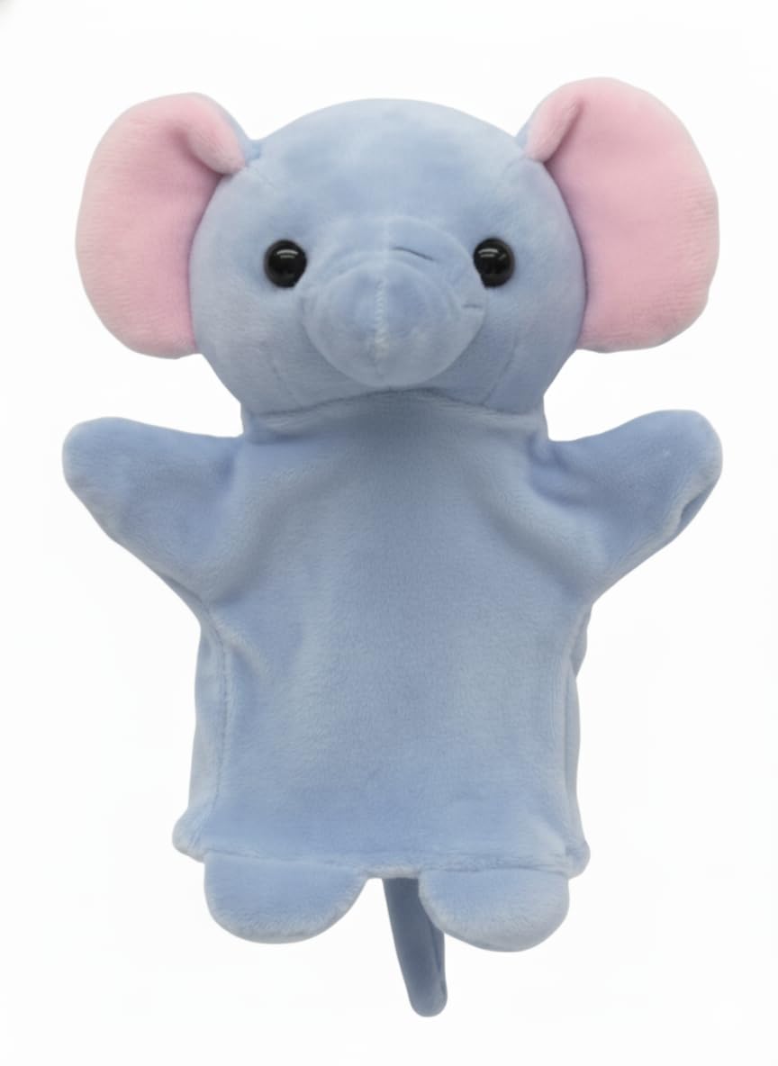 PUPPET COLLECTION ZOO Elephant Hand Puppet Blue Small