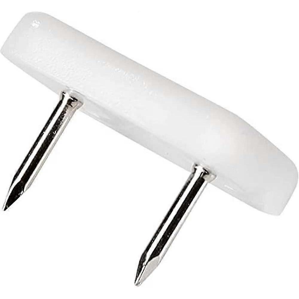 32 PCS Plastic Gliders with Nail / White / Rectangular / Plastic Nail Glider Feet for Furniture, Best Quality from