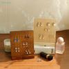 Solid Wood Removable Earring Display Stand,Desktop Ear Stud Dangle Earring Holder Jewelry Storage Rack Counter Showcase Prop