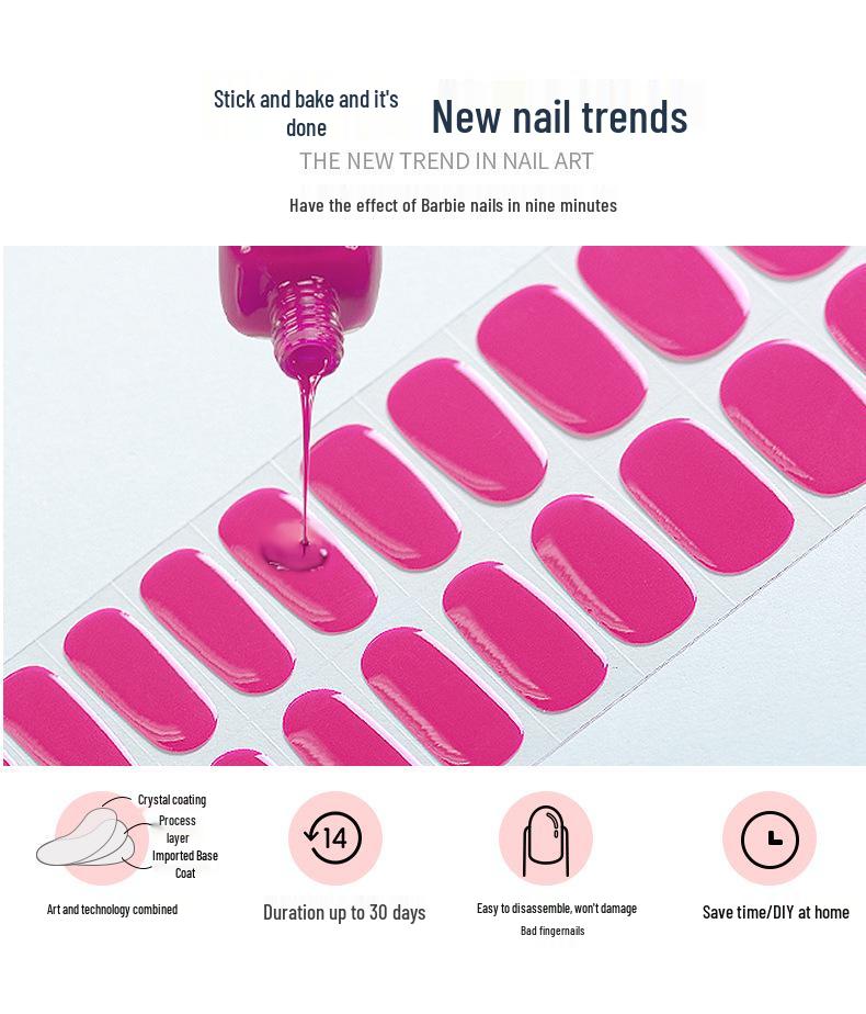 Sommer Gel Nagelsticker: Phototherapie, UV-Rouge, Halbfertiges Design