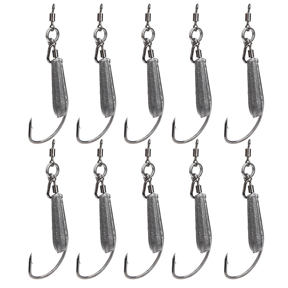 2Bag Weight HighCarbon Steel Crank Hook Lure Bait Counterweight Fishing Accessory