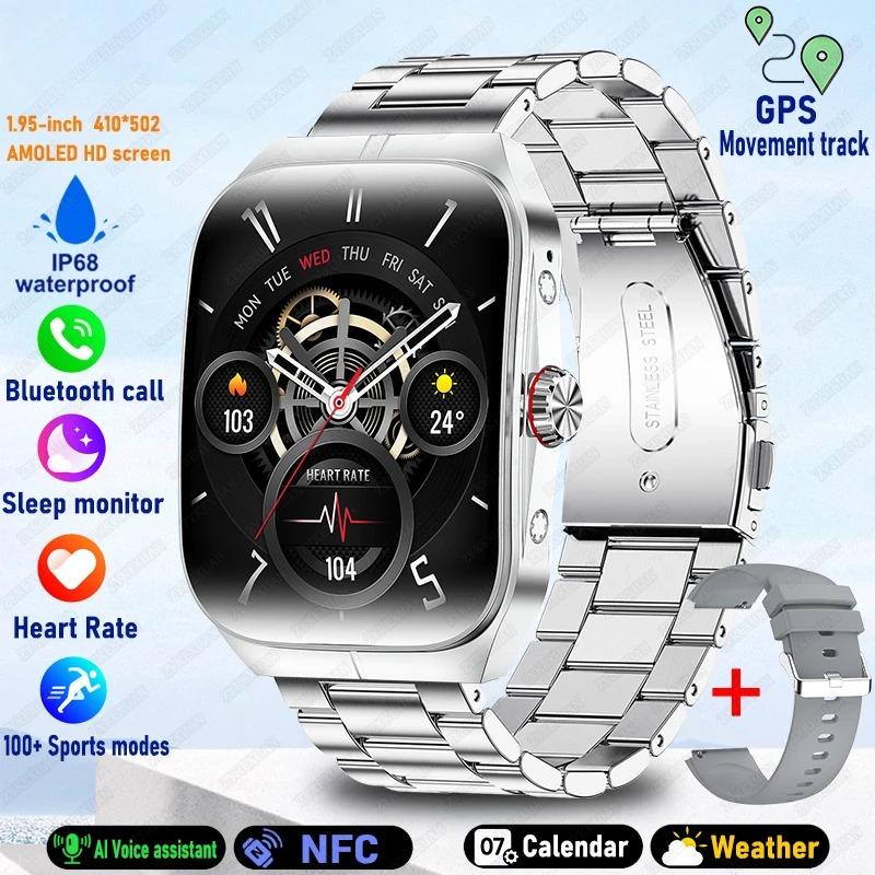New HD   screen ForWatch 4 Pro Sports Smart Watches Men GPS Track Waterproof Bluetooth Call NFC Smart Watch