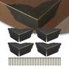 4PCS Gift Box Metal Corner Guard Box Decorative Corner Antique Jewelry Box Corner Protector With Screw Furniture Hardware