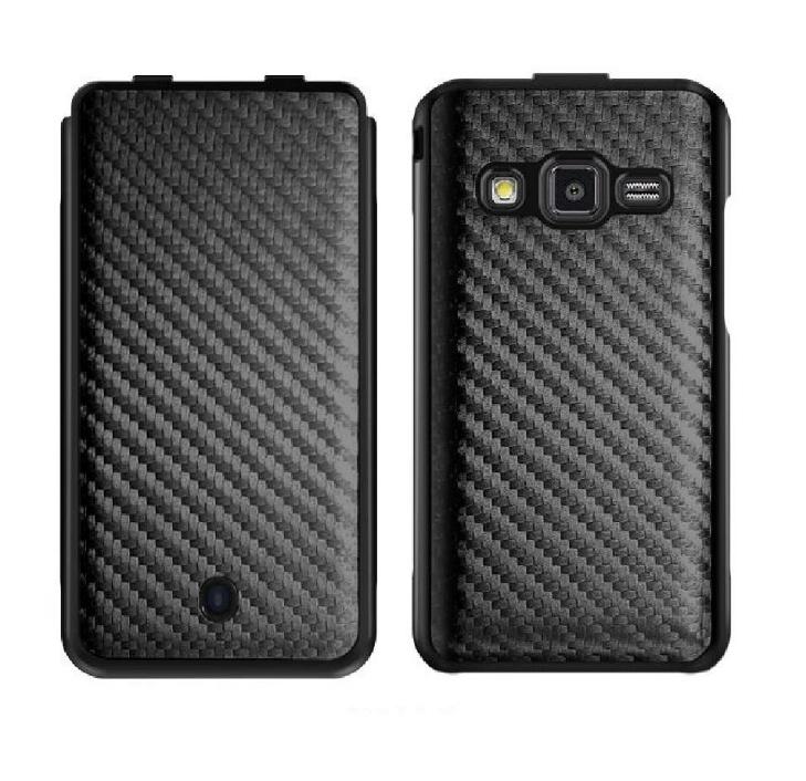 Samsung Galaxy Folder2 Hülle Cover Farbe Hart für SM-G160N G165N Carbonmuster