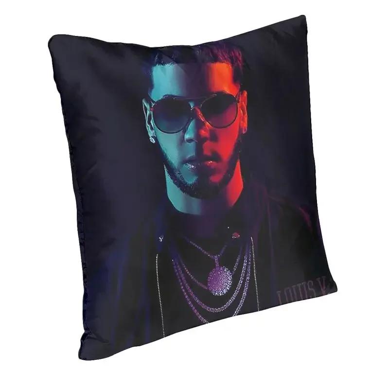 Anuel AA Rapper Latin Urban Music Kissenbezug Dekor Zuhause Luxus Stuhlkissen Quadratischer Kissenbezug