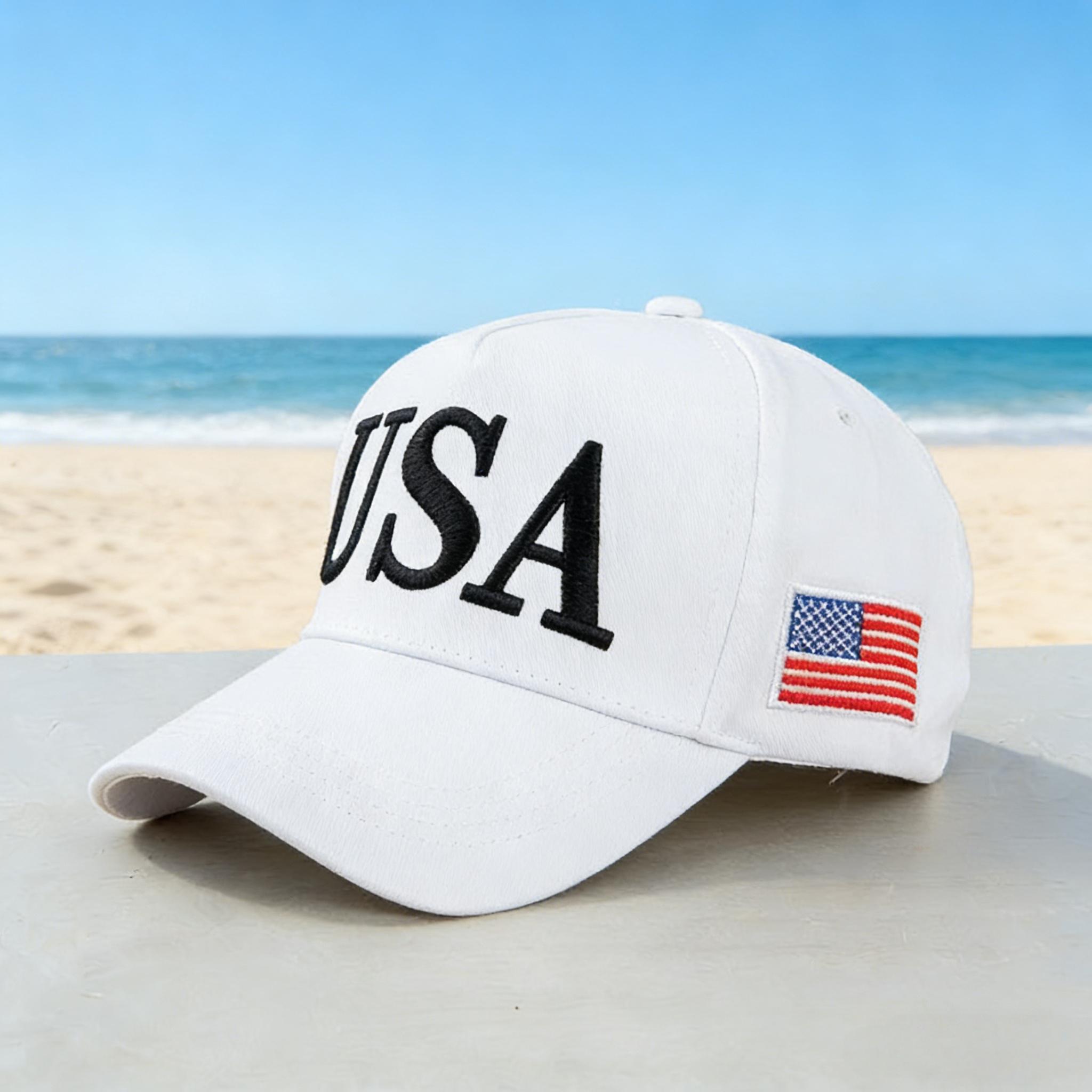 

A fashionable white American hat with 45-47 details, perfect for a beach outing, ideal for a leisurely walk by the seaside or Adjustable белый