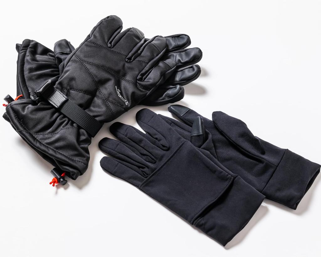 Mănuși de iarnă Laughter Dublu Impermeabile, Negru, Mărime Mare, KN-W4