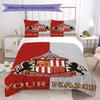 Biancheria da letto con motivo Sunderland AFC Personalizzata con Nome, Set Trapunta Copripiumino Federa Regalo di Compleanno per la Casa(1 * copripiumino + 2 * federa, senza nucleo)_lx