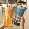 1pc 710Ml/24Oz Large Capacity Coffee Cup | Plastic High Temperature Resistant Sports Water Bottle, Reusable Cups with Straws
