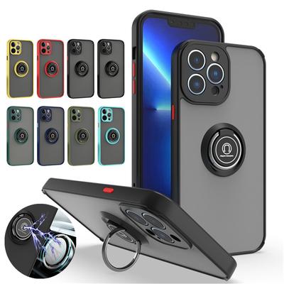 iPhone 15 Pro Max 14 Plus 13 12 Mini 11 X XS Max XR SE 7 8 Plus için Zırh Kılıfı Kapak Halka Stand Tutucu Coque Funda Capa
