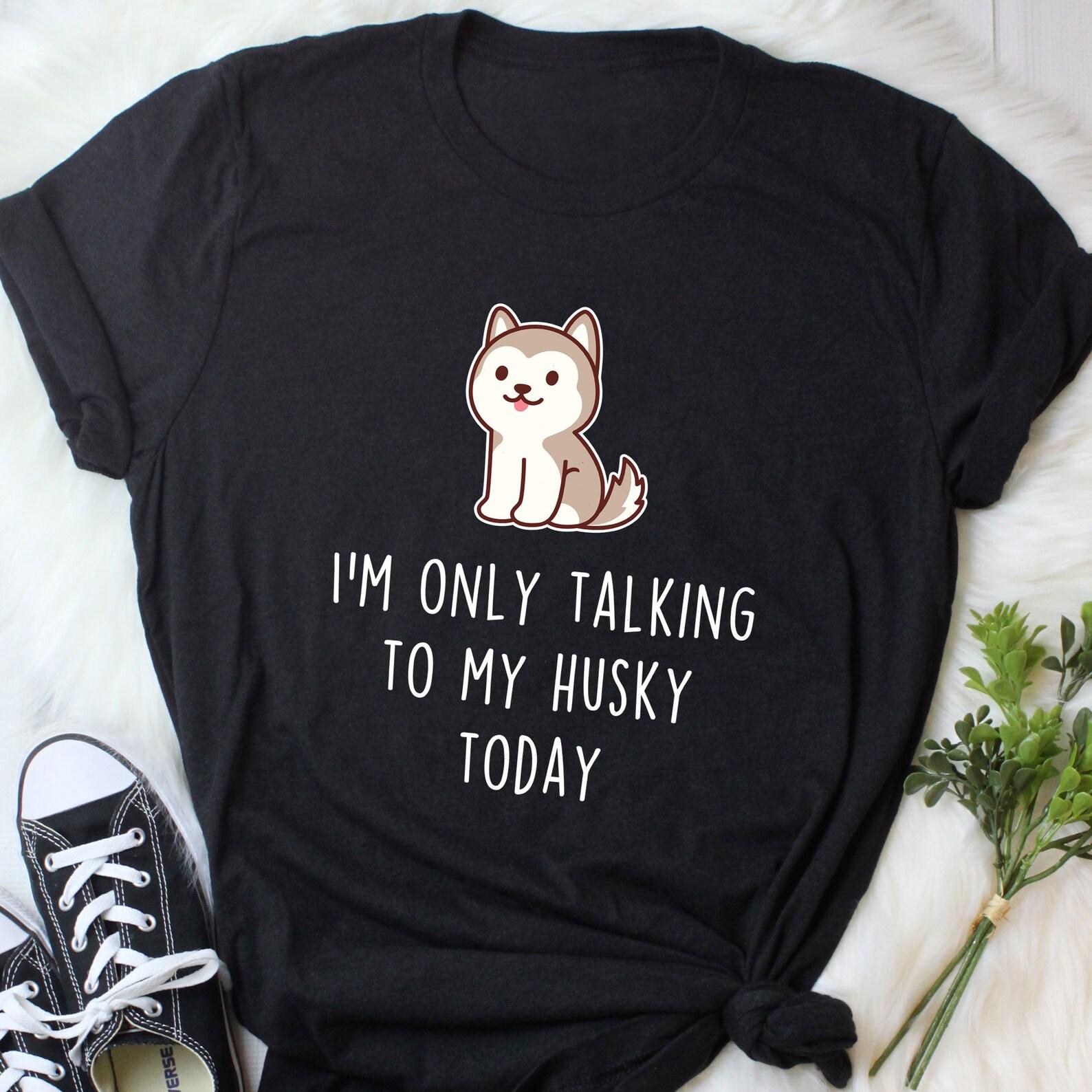 Funny Husky Shirt,  , Dog Lover Gift, Cute Husky T-shirt, Husky Lover Tshirt, Pet Tee, Gray Husky, Grey Tops, Furry Fandom, Mom, Dad 150