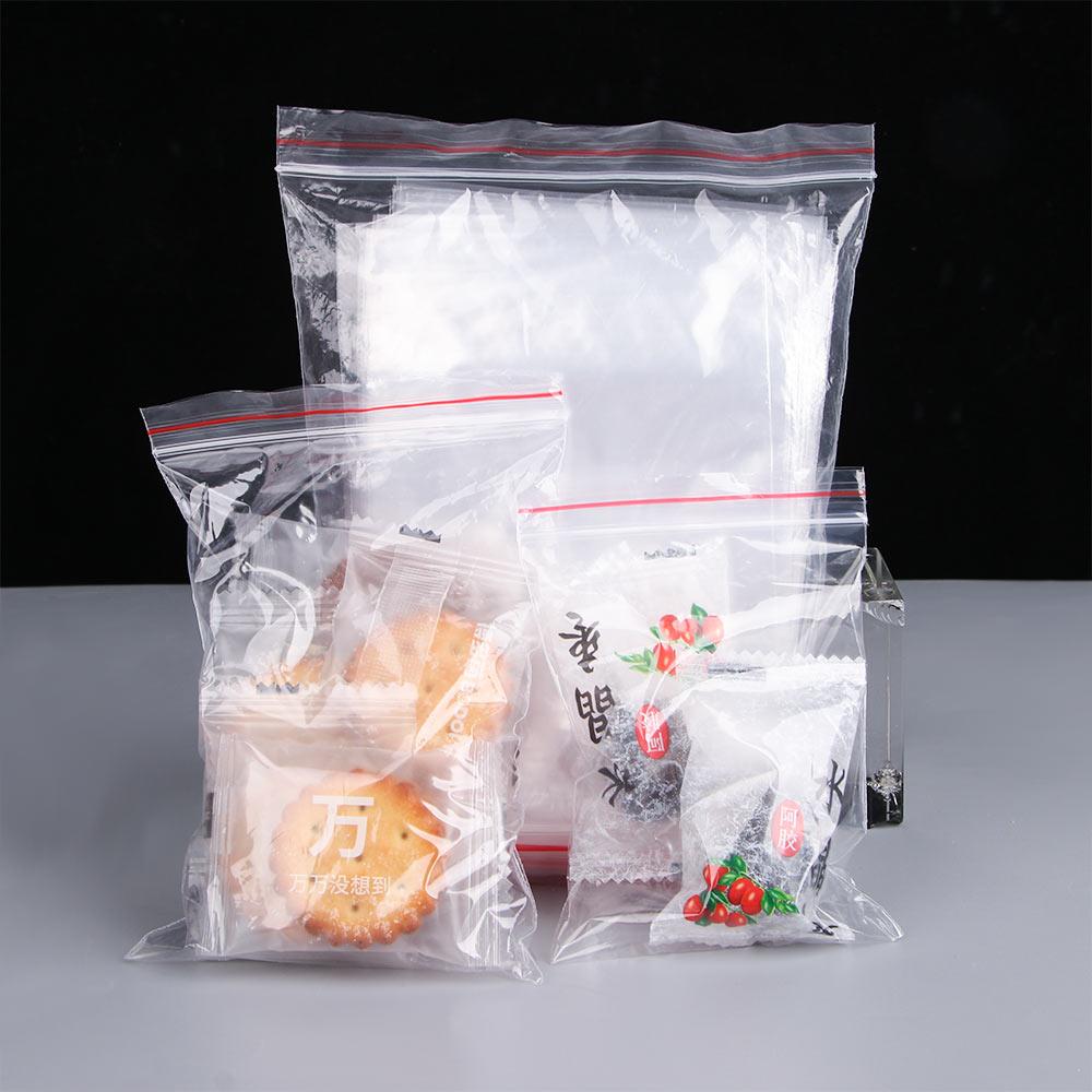 PE Clear Zero Waste Snacks Plastic Bags Food Storage Kitchen Sealing Bag