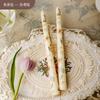 2PCS Long Candles Floral Printed Colored Taper Candle Lot Wedding Candles for Stylish Home Décor