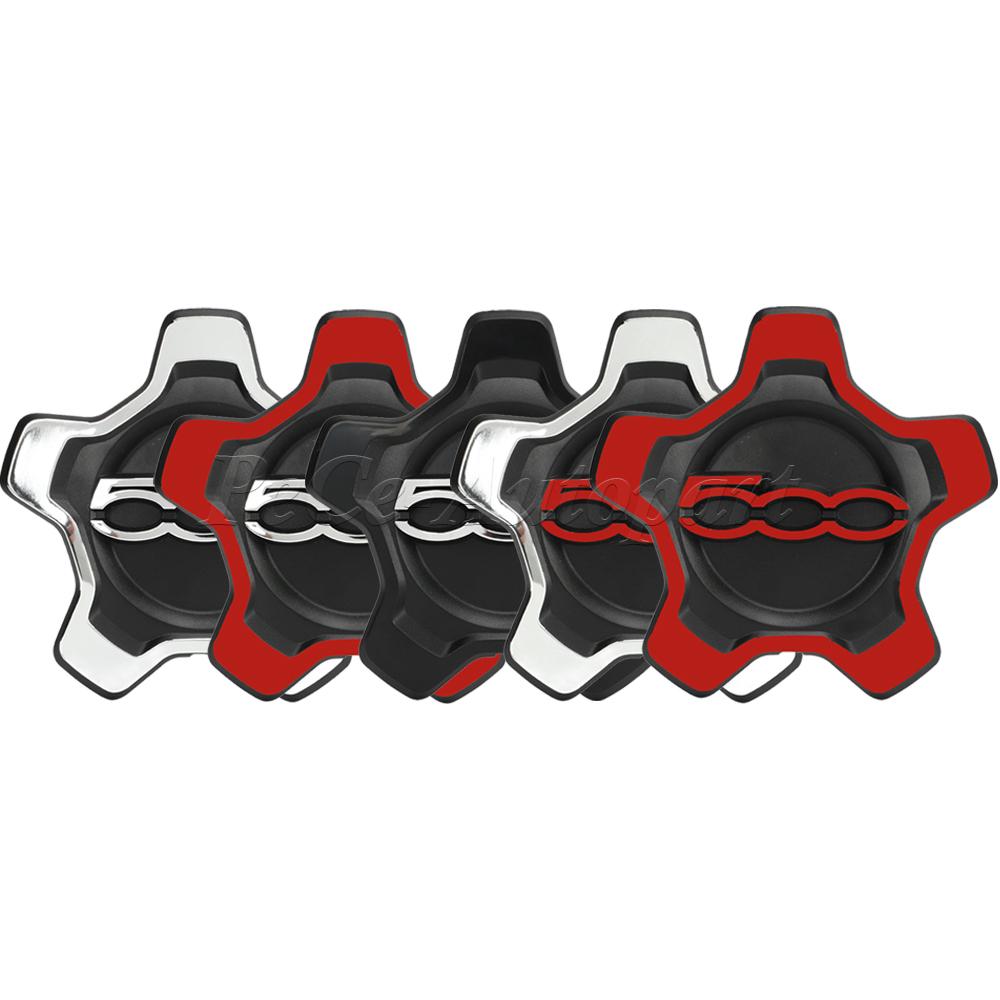 4Pcs Hubcap Cupping For Fiat 500x Silver/Black/Red 735626312 735626311 Wheels Centre Hub Caps Set Dust Cover Wheel Hub 16 Inch