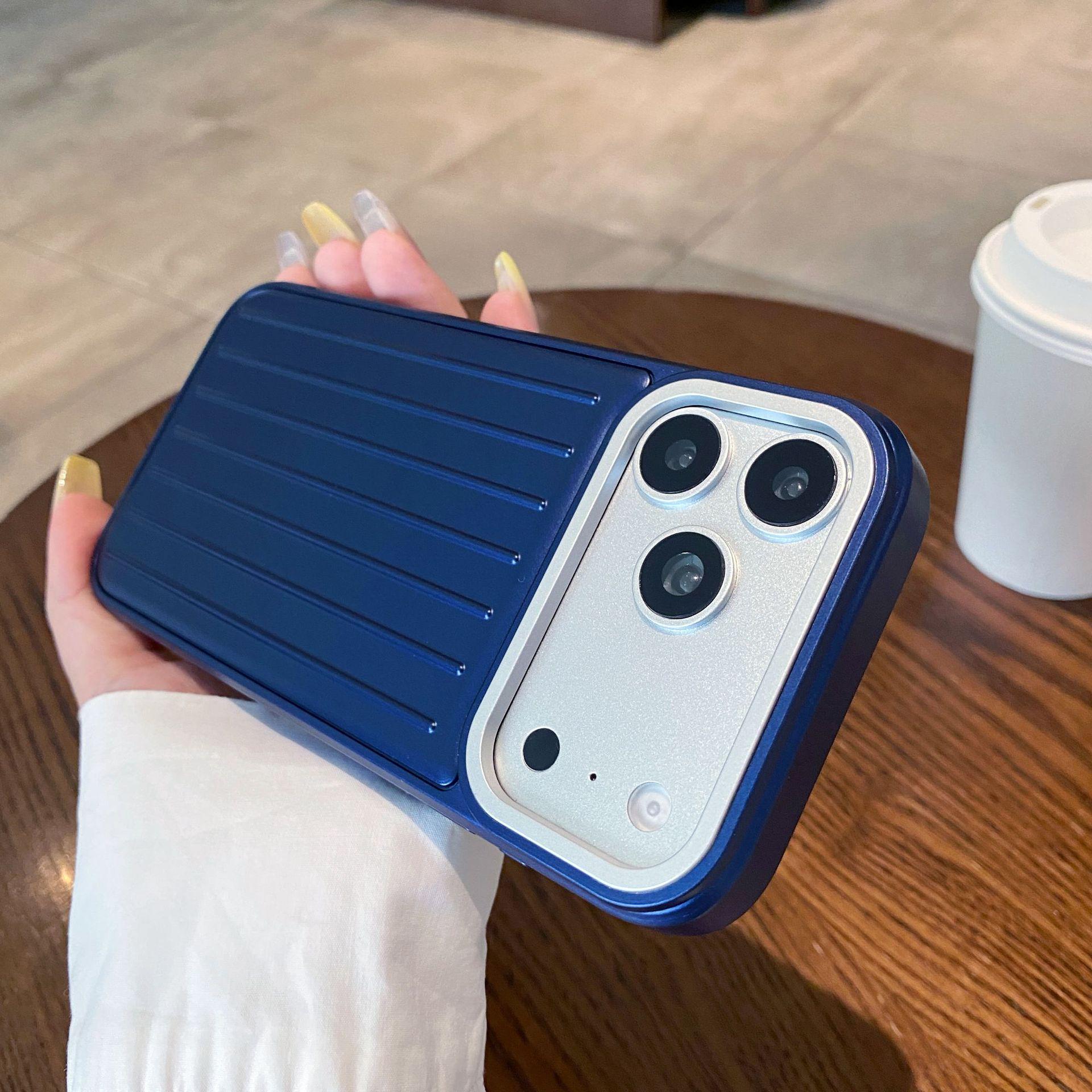 

iPhone 17 Pro Max Magnetic Solid Color 3D Skin Feel Protective Case and Suitcase for 15/16 PM iPhone 16