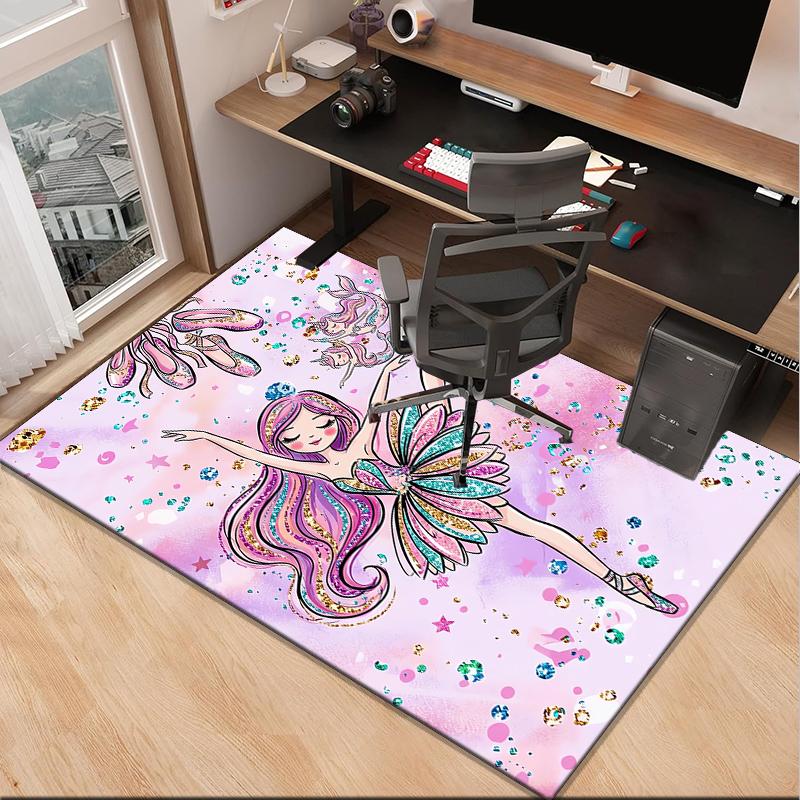 Dreamy Fairy Tale World Office Rug Chair Mat, Entryway Carpet, Suitable for Front Door, Bedroom, Living Room, Desk, Holiday Gift