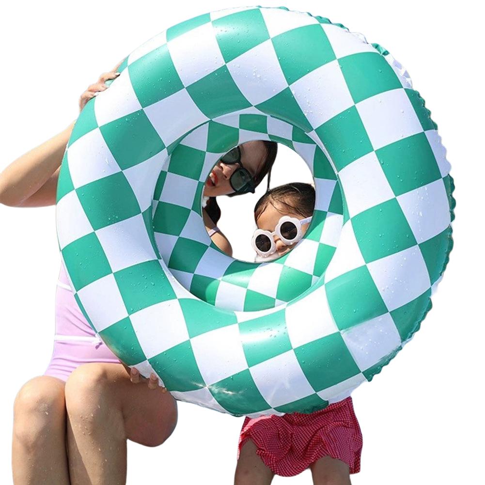 Nadmuchiwany pierścień do pływania, koło do pływania, kratka, dorosły, pierścień do pływania pod pachami, PVC, pogrubiony pierścień do pływania, do basenu plażowego