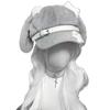 Grey Puppy Ear Hat Subculture Beret Female Cute Personality House Culture