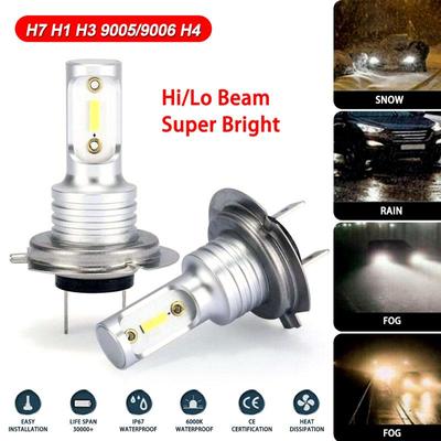 Auto 6500K Led Headlamp Car Headlight H1 H3 H4 H7 9005 9006 Running Light Fog Light LED Headlight Bulbs DRL KTY