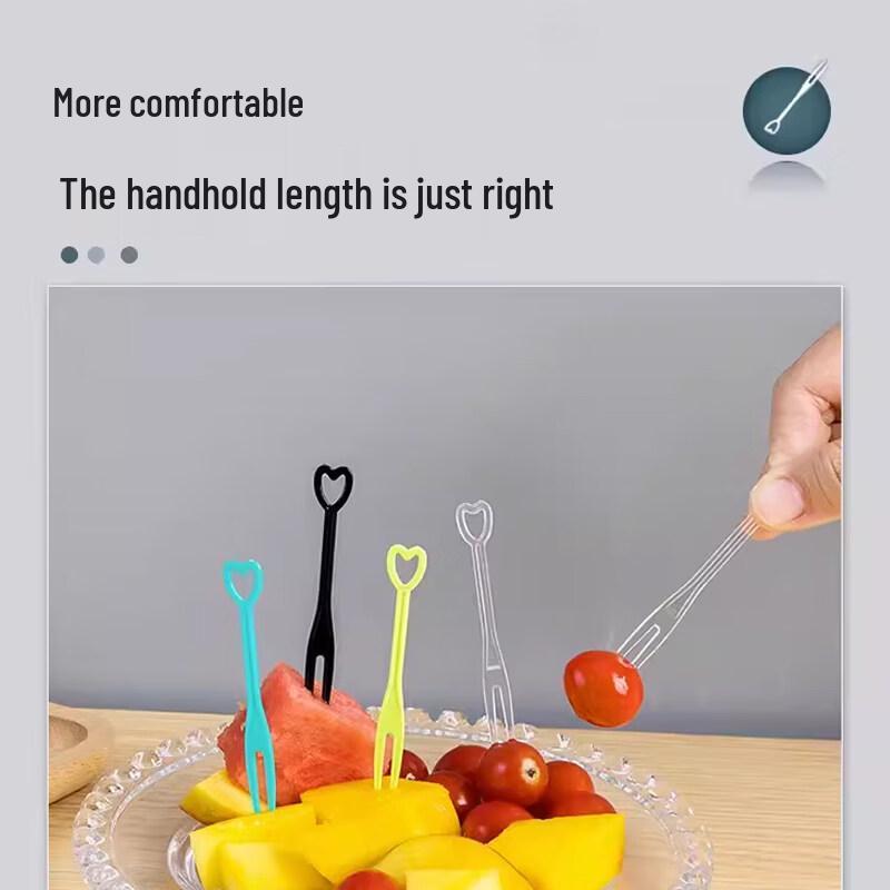 ZISIZ Disposable Plastic Fruit Forks