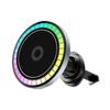 Magnetic Car Wireless Charger & Phone Holder with RGB Lights - 15W Fast Charge