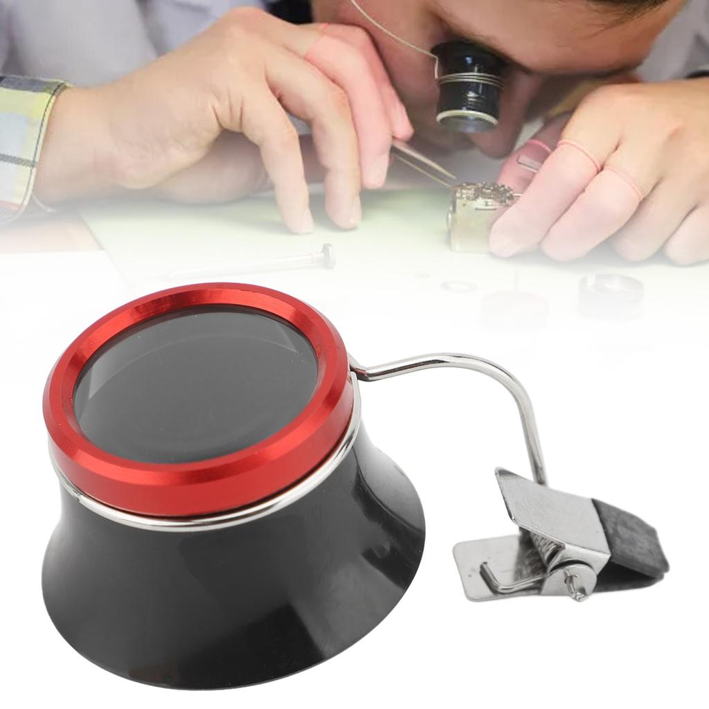 10X Jewelry Loupe Magnifier Repair Tool Portable Aluminum Alloy Jewelry Eye Loupe   Magnifying Glass