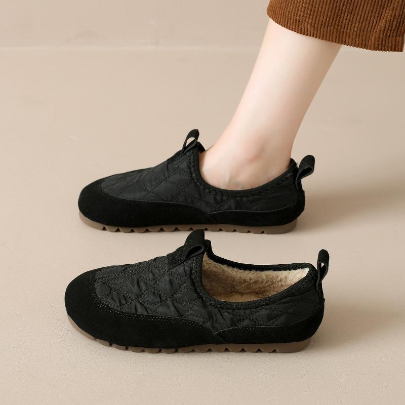 Winter new velvet warm women's shoes lazy casual cotton shoes women are not tired of feet mother