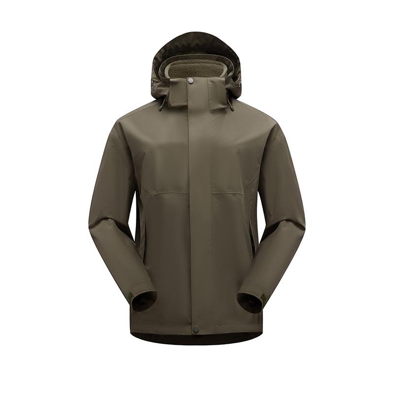 Unisex Three-in-One Detachable Ski Jacket with Warm Fleece for Autumn/Winter 2025 Mountaineering