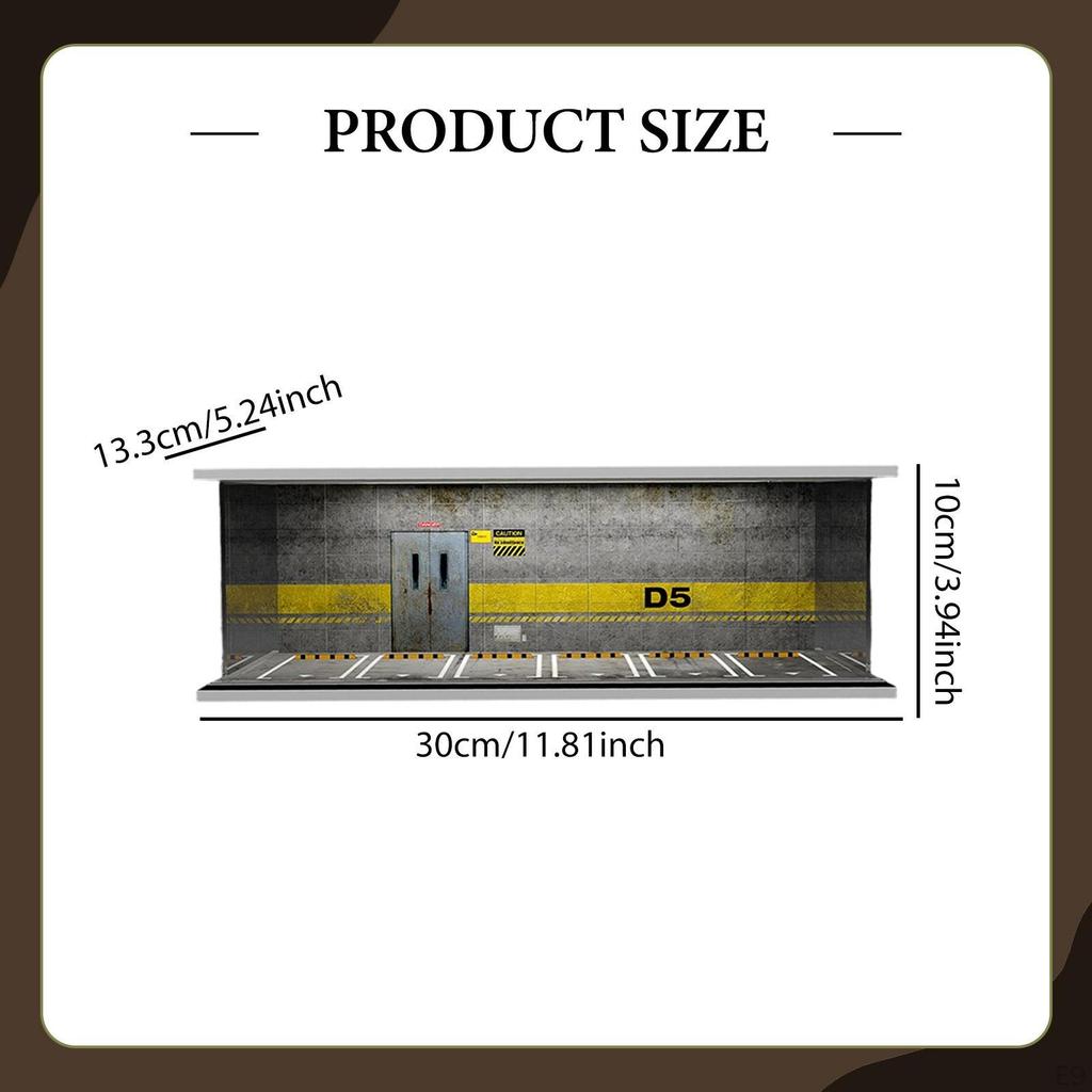 1/64 Model Car Display Case Diorama Decorative Scenario Toy Storage Box Showcase Organizer for
