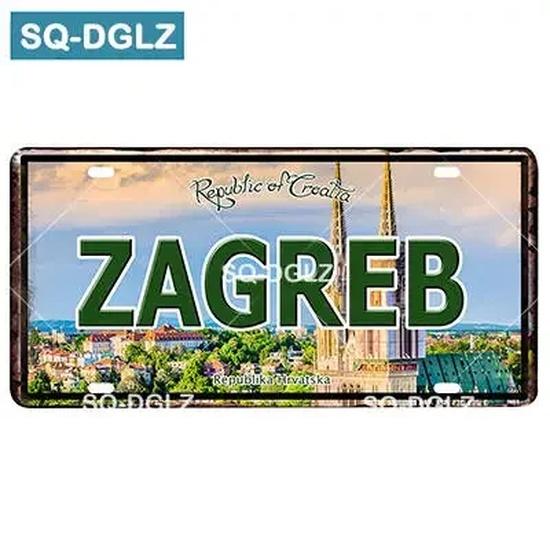 BARCELONA City License Plate Vintage Metal Tin Sign for Bar Home Wall Decor